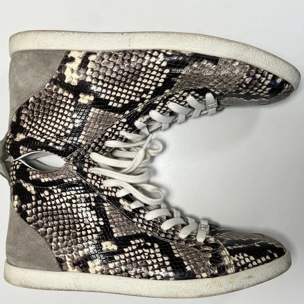 Paige Animal Print Ankle High Sneakers in Size 8.5